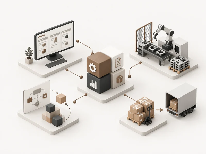 Un'installazione Odoo che tiene insieme schermo, reparto, flusso di produzione e spedizioni