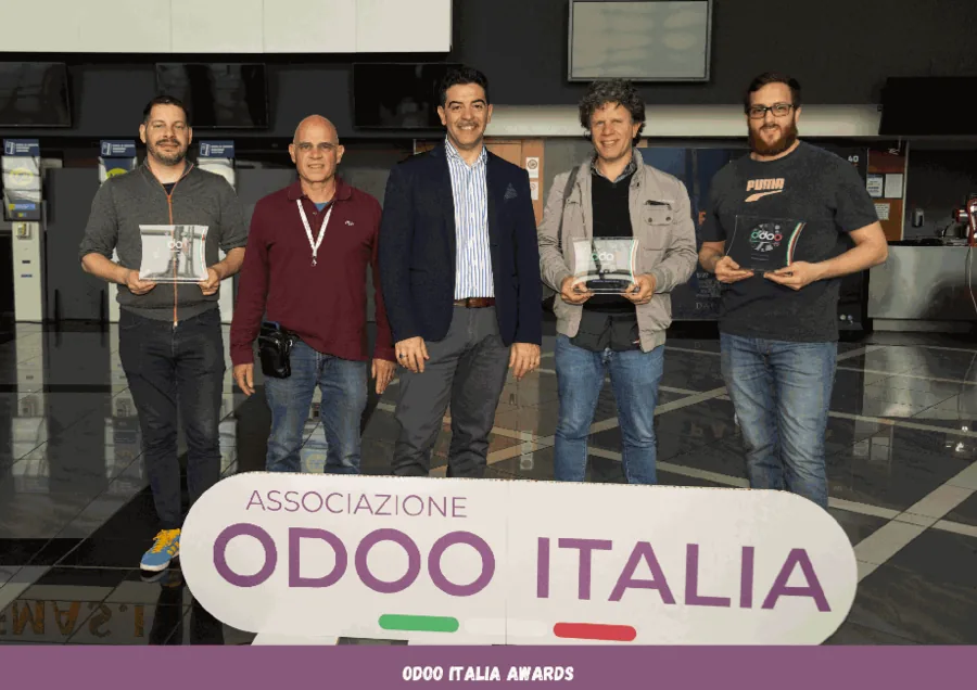 The Contributor Award ceremony at Odoo Days Italia 2023