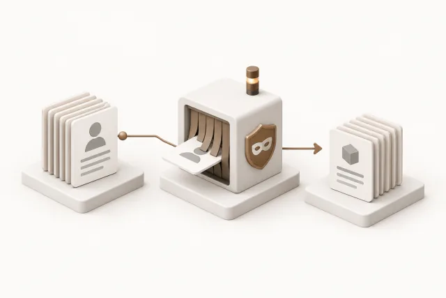 Records with personal data coming out anonymous on the other side